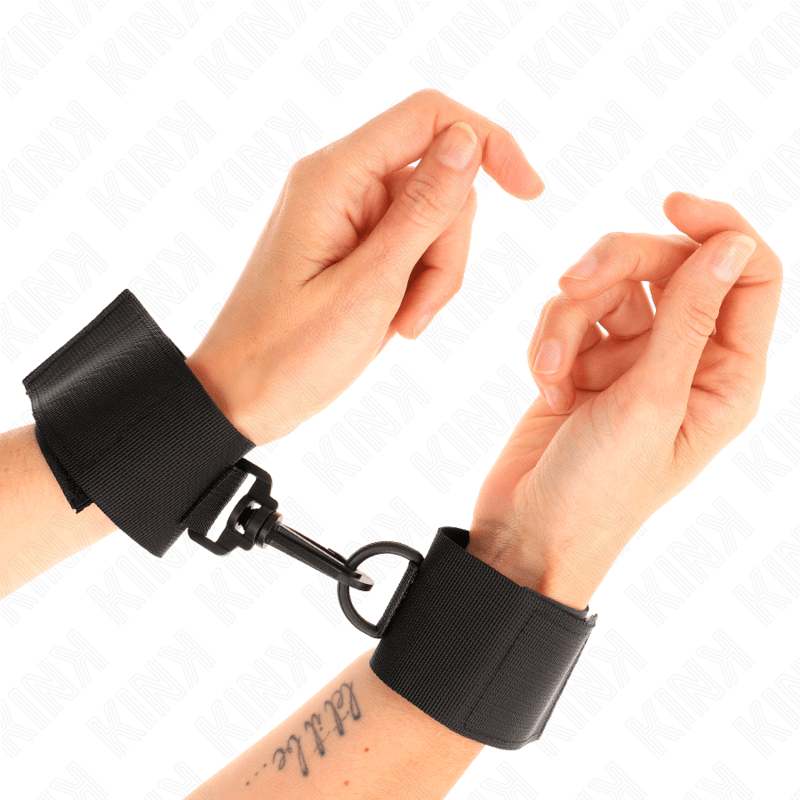 KINK - MUÑEQUERAS NYLON NEGRO - Optelum