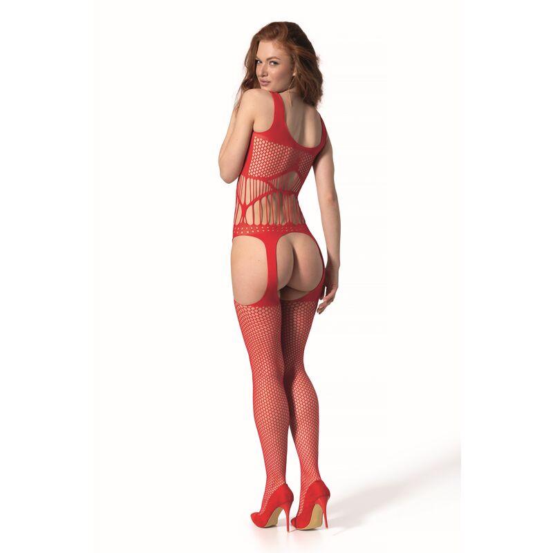 PASSION - BS 106 BODYSTOCKING ROJO TALLA ÚNICA - Optelum