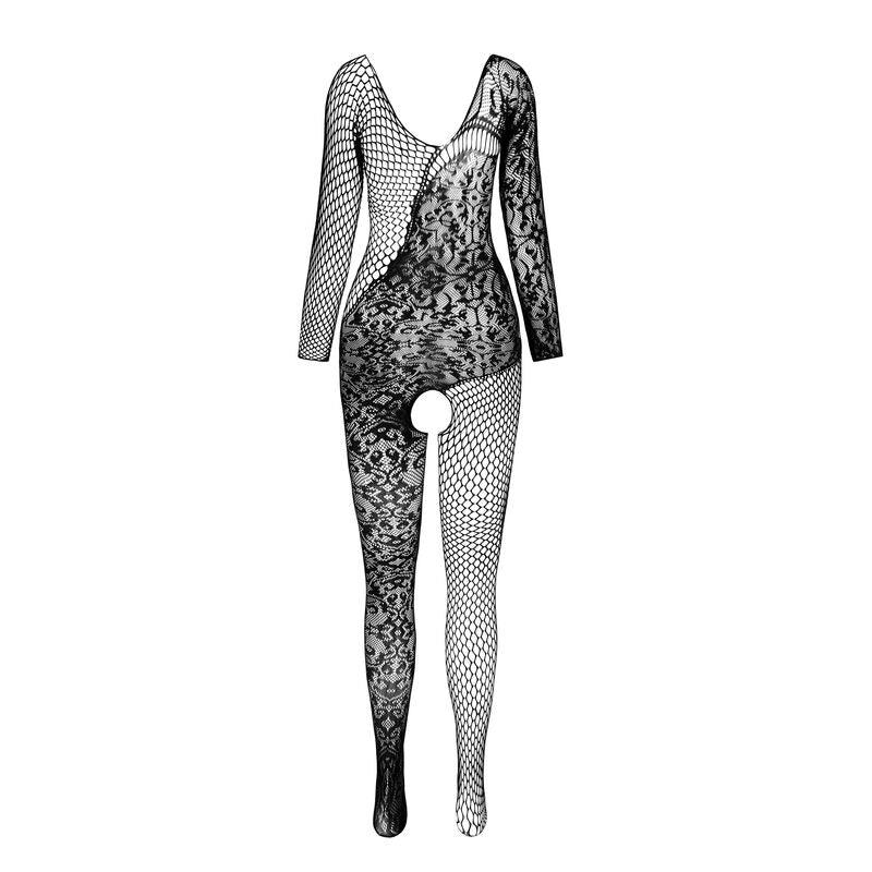 PASSION - BS 107 BODYSTOCKING BLANCO TALLA ÚNICA - Optelum