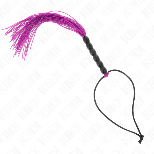 KINK - MINI LÁTIGO DE SILICONA CON AGARRE 6 BOLAS MORADO 26 CM - Optelum