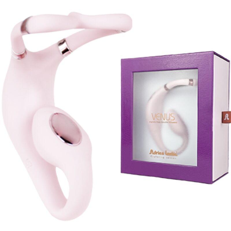 ADRIEN LASTIC - VENUS DOBLE ESTIMULADOR CLÍTORIS & PUNTO-G APP GRATUITA ROSA - Optelum