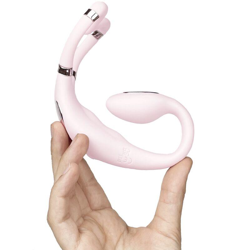 ADRIEN LASTIC - VENUS DOBLE ESTIMULADOR CLÍTORIS & PUNTO-G APP GRATUITA ROSA - Optelum