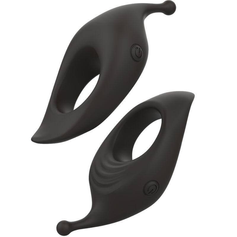 B SWISH - BCHARMED RHYTHM INFINITE DELUXE ANILLO PARA PENE 15 VIBRACIONES NEGRO - Optelum