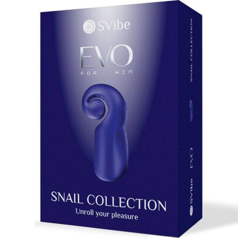 SNAIL VIBE - EVO FOR HIM MASTURBADOR MASCULINO SLIDE N'ROLL AZUL OSCURO - Optelum