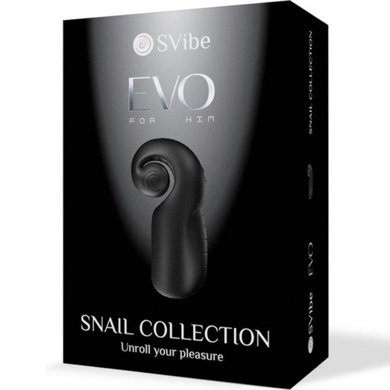 SNAIL VIBE - EVO FOR HIM MASTURBADOR MASCULINO SLIDE N'ROLL NEGRO - Optelum