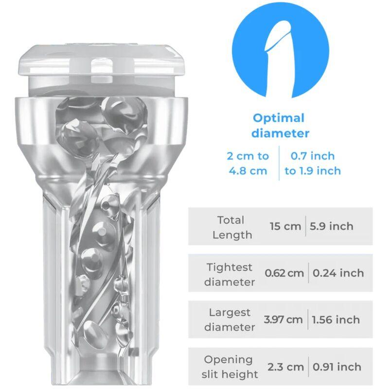 KIIROO - FEEL POCKET STROKER CRYSTAL BY KIIROO TRANSPARENTE - Optelum