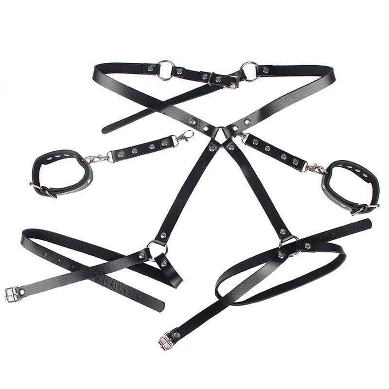 SUBBLIME - 953690 ESPOSAS CON CINTURÓN BONDAGE NEGRO TALLA ÚNICA - Optelum