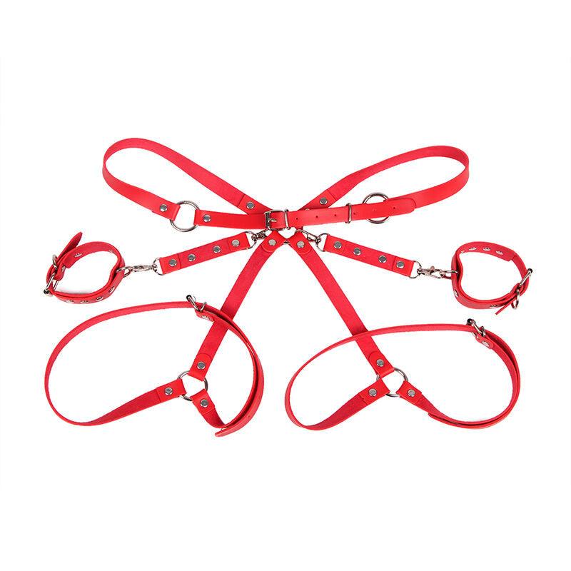 SUBBLIME - 953706 ESPOSAS CON CINTURÓN BONDAGE ROJO TALLA ÚNICA - Optelum
