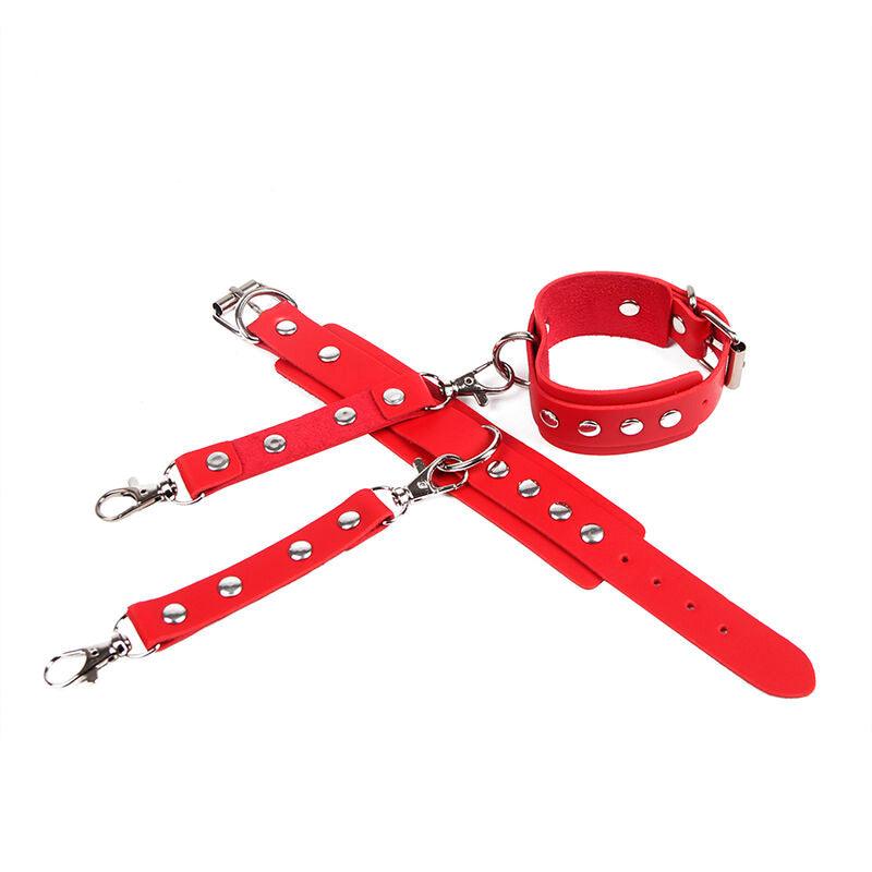 SUBBLIME - 953706 ESPOSAS CON CINTURÓN BONDAGE ROJO TALLA ÚNICA - Optelum