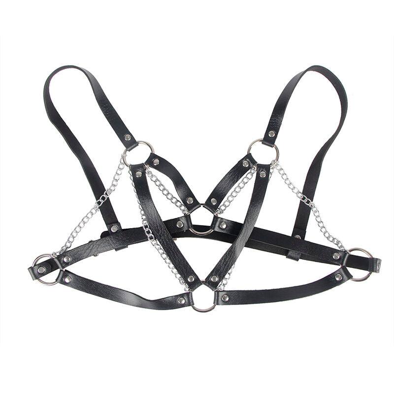 SUBBLIME - 953713 CINTURÓN DE BONDAGE PUNK HEBILLA METAL NEGRO TALLA ÚNICA - Optelum