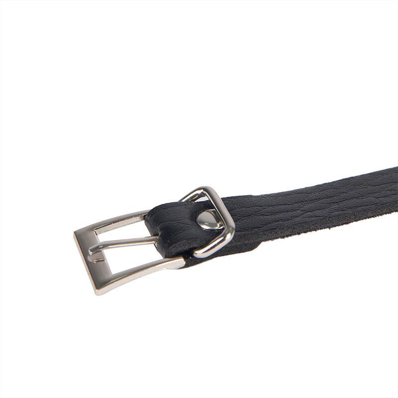 SUBBLIME - 953713 CINTURÓN DE BONDAGE PUNK HEBILLA METAL NEGRO TALLA ÚNICA - Optelum