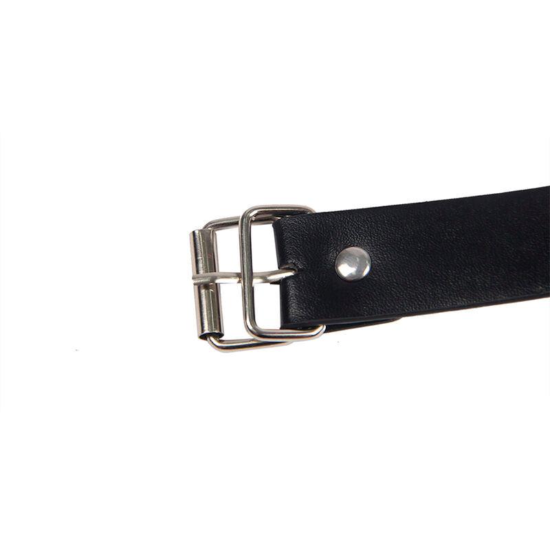SUBBLIME - 953720 PINZAS PARA EL PECHO CON CORREA DE CUERO BONDAGE NEGRO TALLA ÚNICA - Optelum