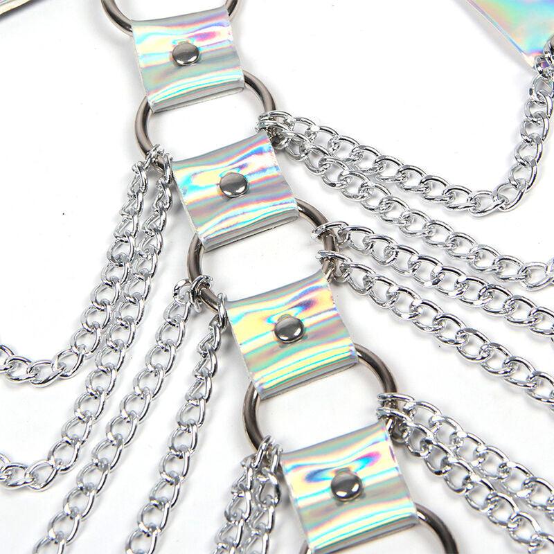 SUBBLIME - 953737 ARNÉS DE PECHO CON ANILLOS Y CADENAS PLATA TALLA ÚNICA - Optelum