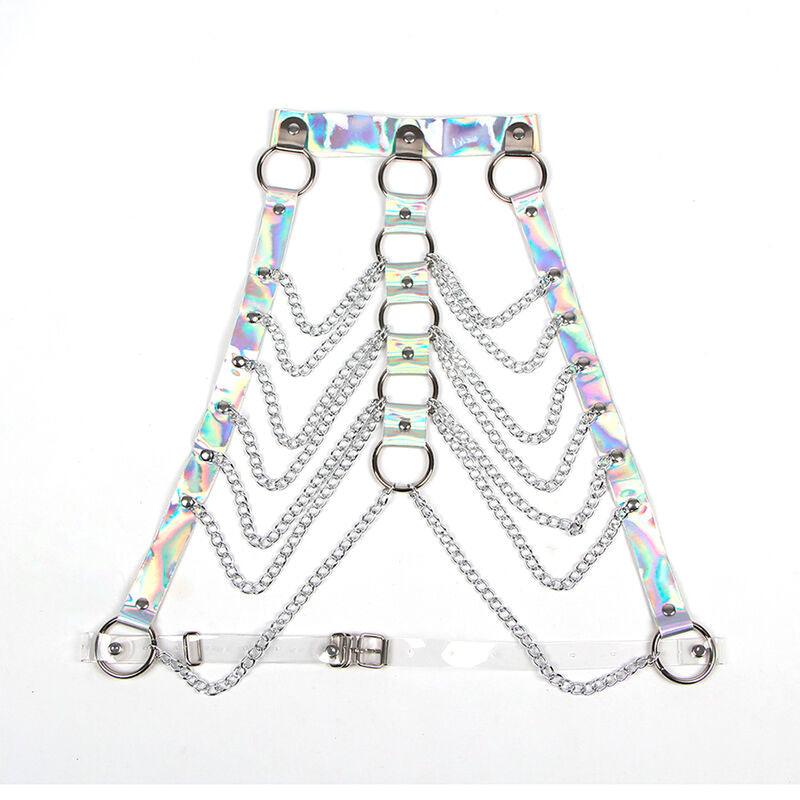 SUBBLIME - 953737 ARNÉS DE PECHO CON ANILLOS Y CADENAS PLATA TALLA ÚNICA - Optelum