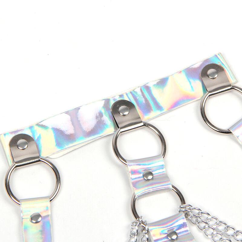 SUBBLIME - 953737 ARNÉS DE PECHO CON ANILLOS Y CADENAS PLATA TALLA ÚNICA - Optelum
