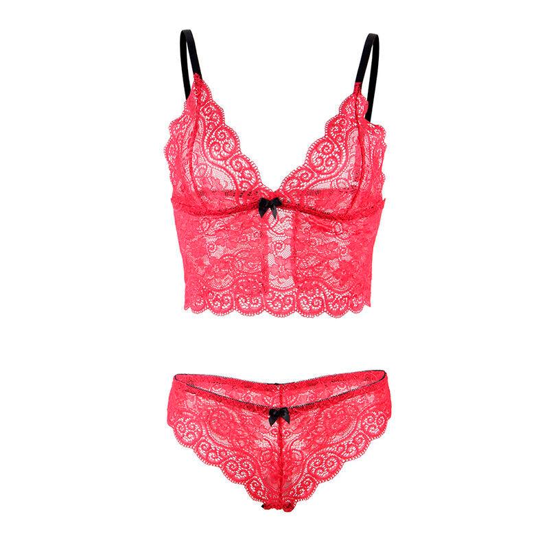 SUBBLIME - 953904 SET 3 PIEZAS ENCAJE Y SATEN ROJO L/XL - Optelum