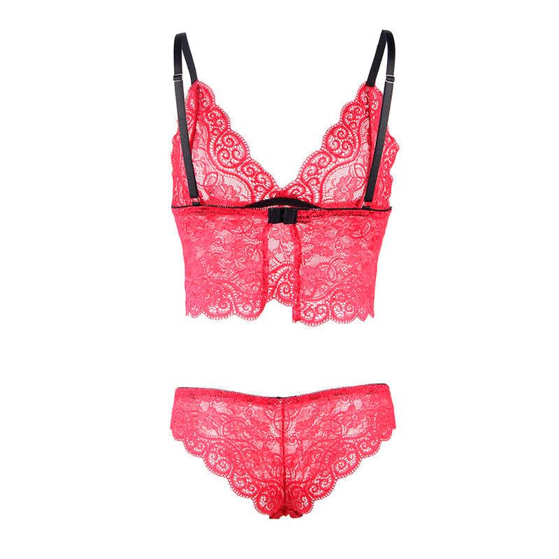 SUBBLIME - 953904 SET 3 PIEZAS ENCAJE Y SATEN ROJO L/XL - Optelum