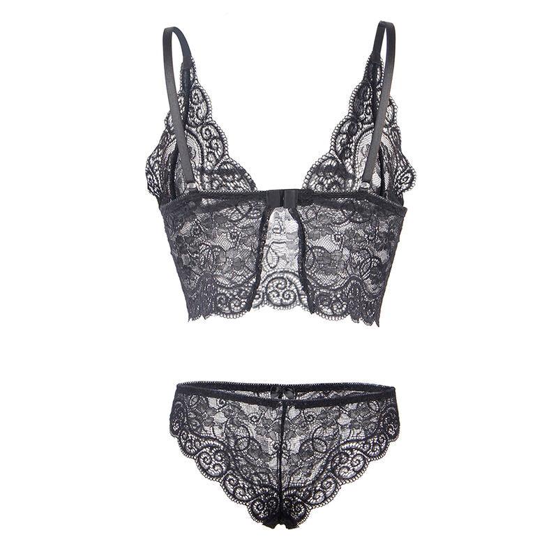 SUBBLIME - 953911 SET 3 PIEZAS ENCAJE Y SATEN NEGRO S/M - Optelum