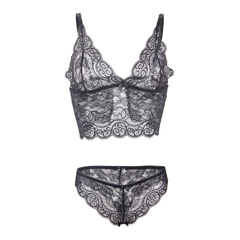 SUBBLIME - 953911 SET 3 PIEZAS ENCAJE Y SATEN NEGRO S/M - Optelum