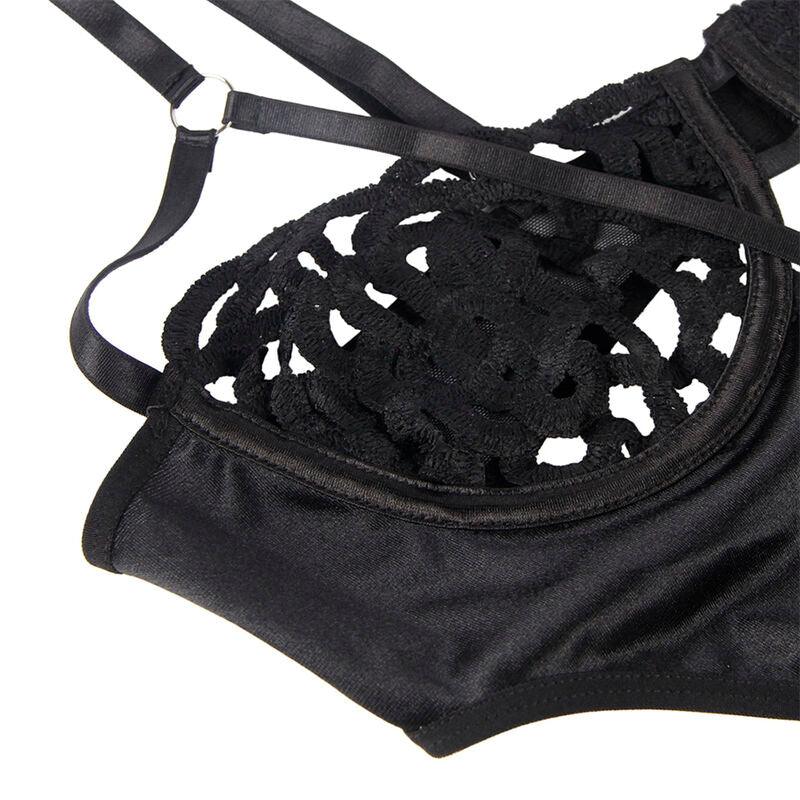 SUBBLIME - 954055 BODY SEXY DE ENCAJE NEGRO S/M - Optelum