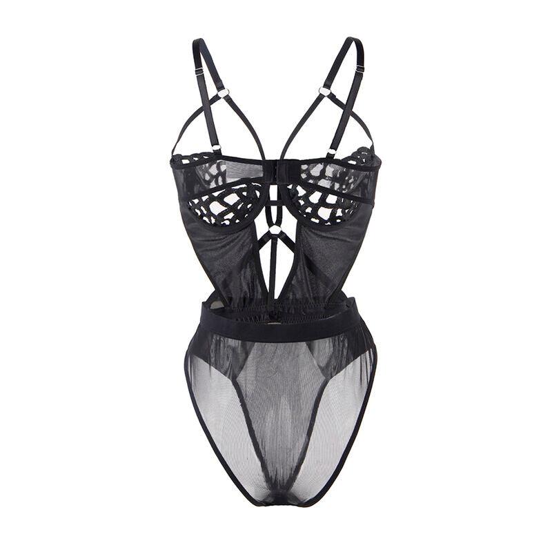 SUBBLIME - 954055 BODY SEXY DE ENCAJE NEGRO S/M - Optelum
