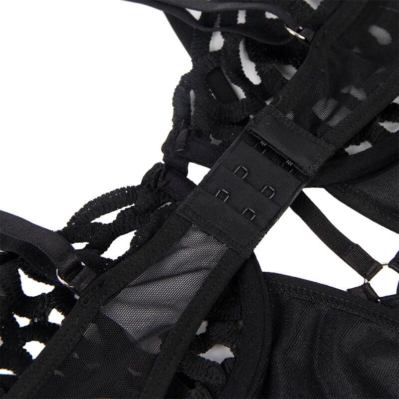 SUBBLIME - 954055 BODY SEXY DE ENCAJE NEGRO S/M - Optelum