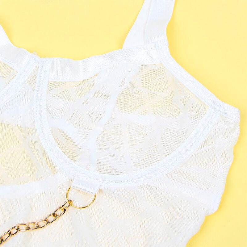 SUBBLIME - 954284 BODY CON CADENAS + LIGUEROS BLANCO S/M - Optelum