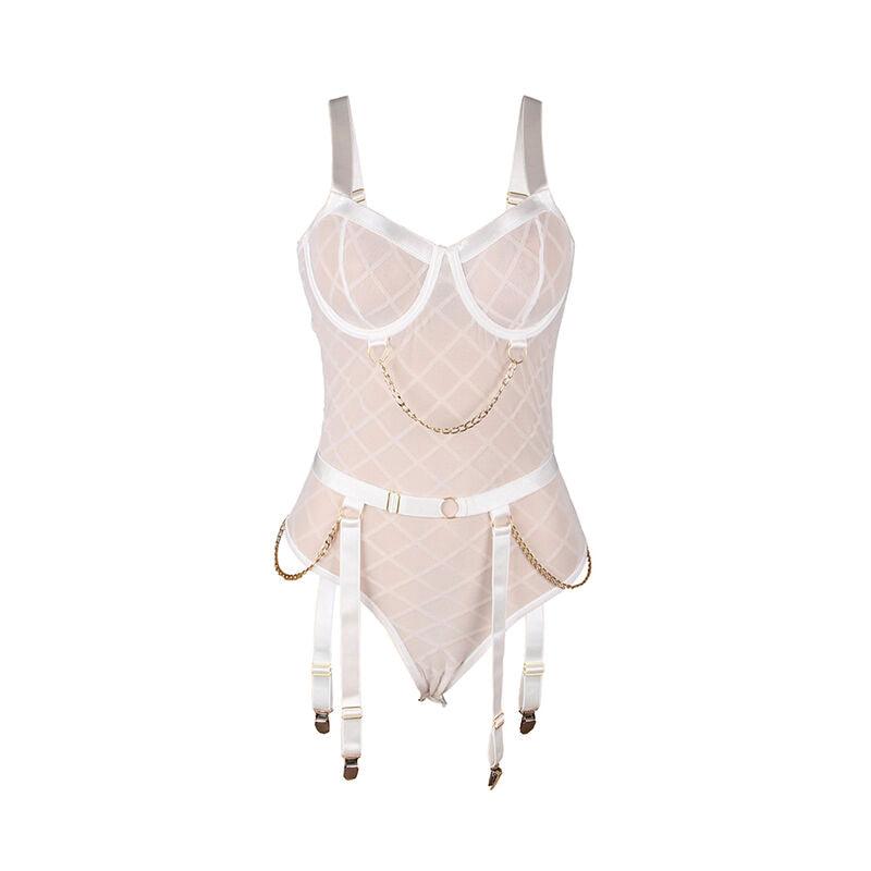 SUBBLIME - 954291 BODY CON CADENAS + LIGUEROS BLANCO L/XL - Optelum