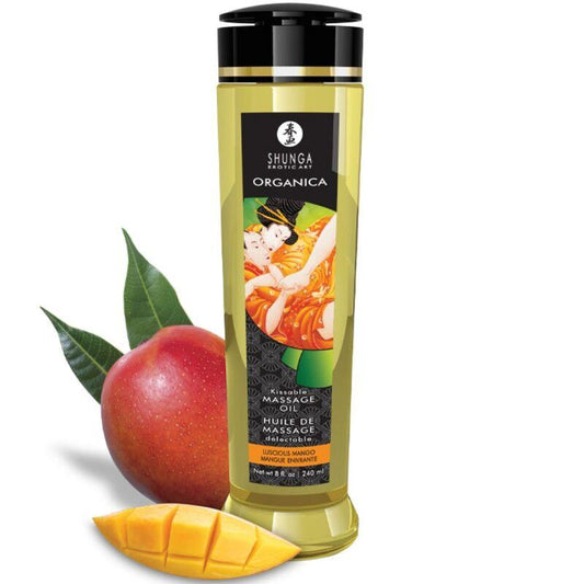 SHUNGA - ACEITE DE MASAJE ORGÁNICO MANGO 240 ML - Optelum