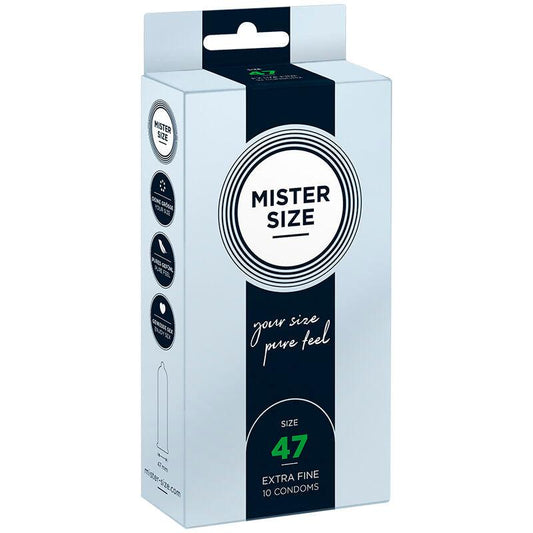 MISTER SIZE - PRESERVATIVOS TALLA XS 47 MM (10 UNIDADES) - Optelum