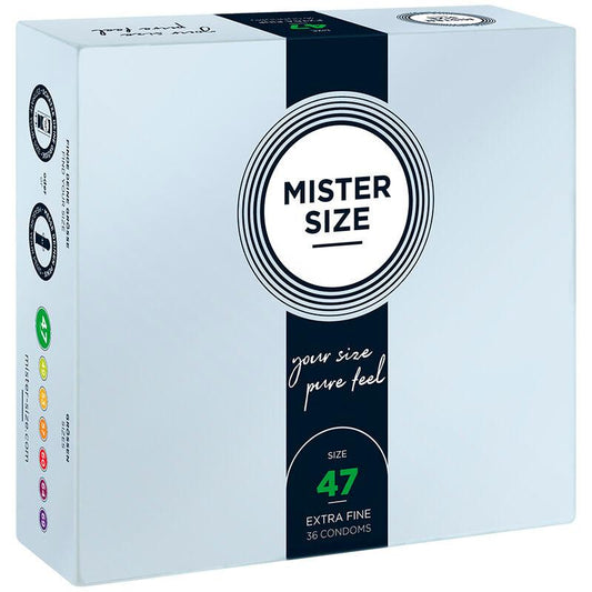 MISTER SIZE - PRESERVATIVOS TALLA XS 47 MM (36 UNIDADES) - Optelum
