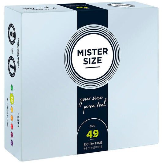 MISTER SIZE - PRESERVATIVOS TALLA S 49 MM (36 UNIDADES) - Optelum