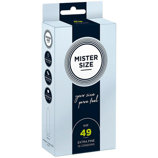 MISTER SIZE - PRESERVATIVOS TALLA S 49 MM (10 UNIDADES) - Optelum