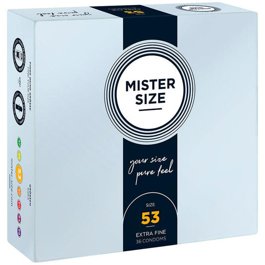MISTER SIZE - PRESERVATIVOS TALLA M 53 MM (36 UNIDADES) - Optelum