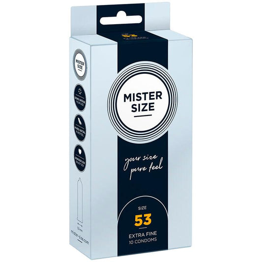MISTER SIZE - PRESERVATIVOS TALLA M 53 MM (10 UNIDADES) - Optelum