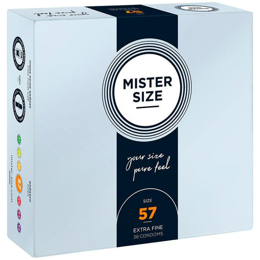 MISTER SIZE - PRESERVATIVOS TALLA L 57 MM (36 UNIDADES) - Optelum