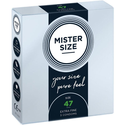 MISTER SIZE - PRESERVATIVOS TALLA XS 47 MM (3 UNIDADES) - Optelum