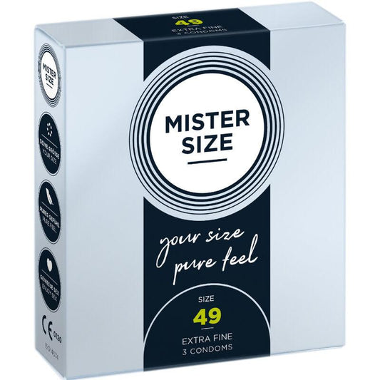 MISTER SIZE - PRESERVATIVOS TALLA S 49 MM (3 UNIDADES) - Optelum