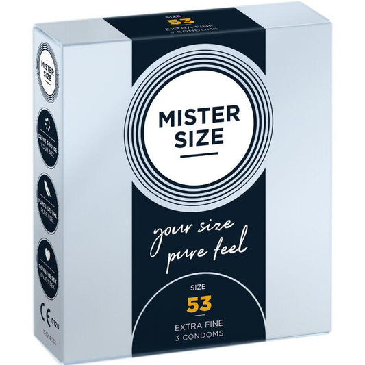 MISTER SIZE - PRESERVATIVOS TALLA M 53 MM (3 UNIDADES) - Optelum