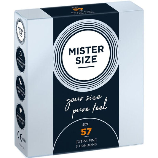 MISTER SIZE - PRESERVATIVOS TALLA L 57 MM (3 UNIDADES) - Optelum