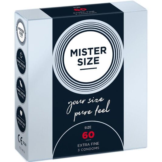 MISTER SIZE - PRESERVATIVOS TALLA XL 60 MM (3 UNIDADES) - Optelum