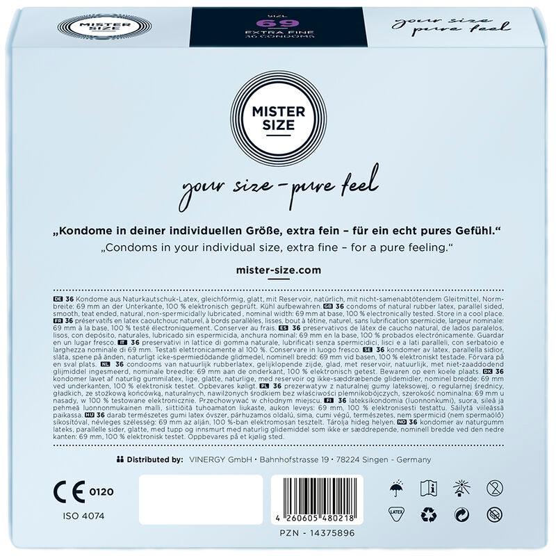 MISTER SIZE - PRESERVATIVOS TALLA XXXL 69 MM (36 UNIDADES) - Optelum