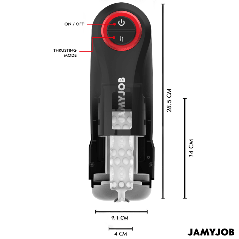 JAMYJOB - GRAVITY MASTURBADOR VAGINA AUTOMÁTICO 5 MODOS DE EMPUJE Y EFECTO SONIDO - Optelum