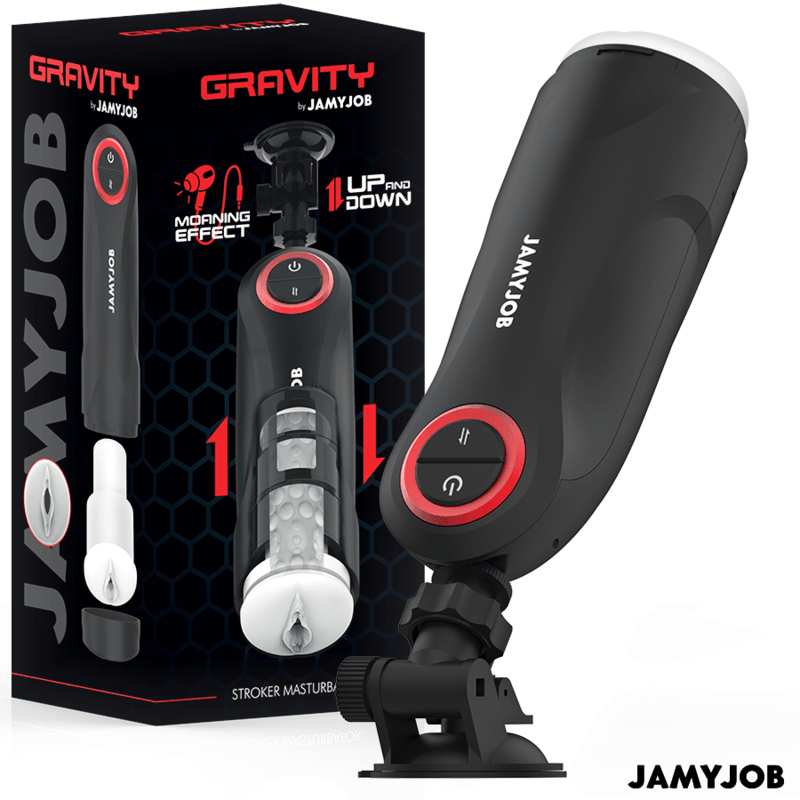 JAMYJOB - GRAVITY MASTURBADOR VAGINA AUTOMÁTICO 5 MODOS DE EMPUJE Y EFECTO SONIDO - Optelum