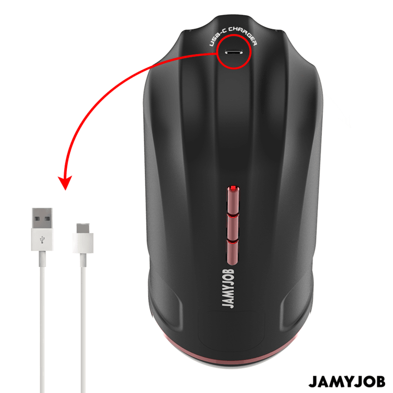 JAMYJOB - MEGABITE MASTURBADOR BOCA AUTOMÁTICO 5 MODOS SUCCIÓN Y VIBRACIÓN - Optelum