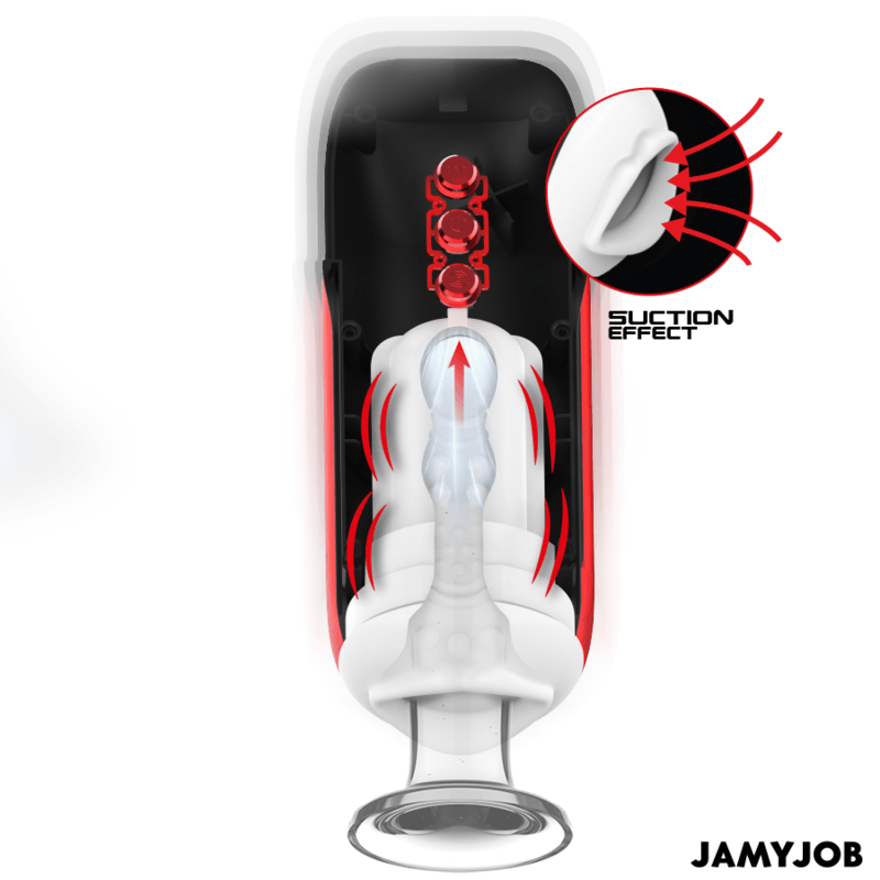 JAMYJOB - BLAZE MASTURBADOR BOCA AUTOMÁTICO 5 MODOS SUCCIÓN Y VIBRACIÓN - Optelum