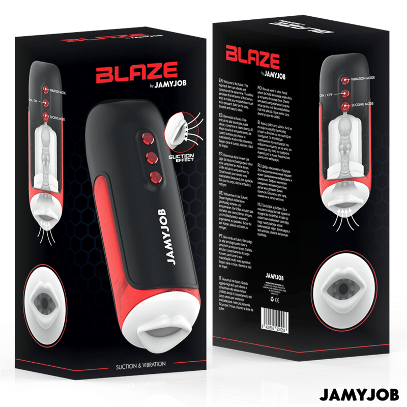 JAMYJOB - BLAZE MASTURBADOR BOCA AUTOMÁTICO 5 MODOS SUCCIÓN Y VIBRACIÓN - Optelum