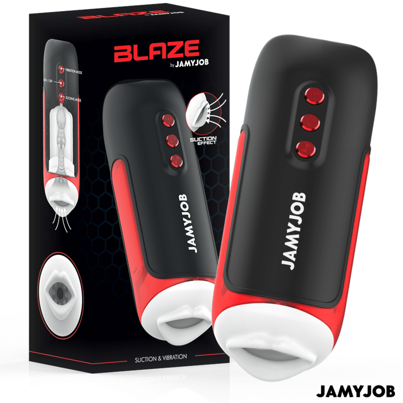 JAMYJOB - BLAZE MASTURBADOR BOCA AUTOMÁTICO 5 MODOS SUCCIÓN Y VIBRACIÓN - Optelum