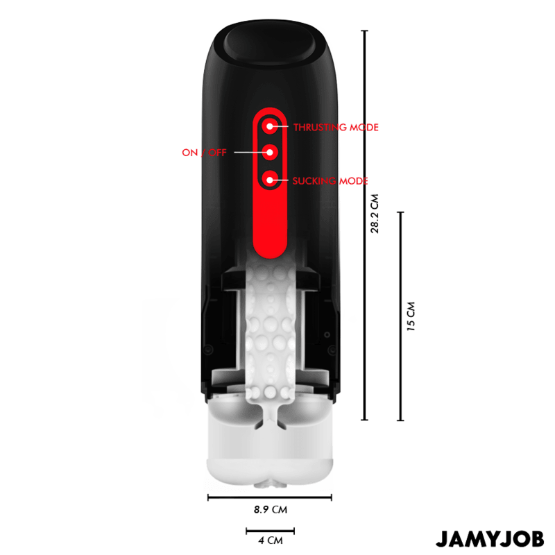 JAMYJOB - PHANTOM MASTURBADOR VAGINA AUTOMÁTICO 5 MODOS SUCCIÓN Y EMPUJE - Optelum