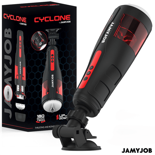 JAMYJOB - CYCLONE MASTURBADOR VAGINA AUTOMÁTICO 10 MODOS ROTACIÓN Y EMPUJE - Optelum